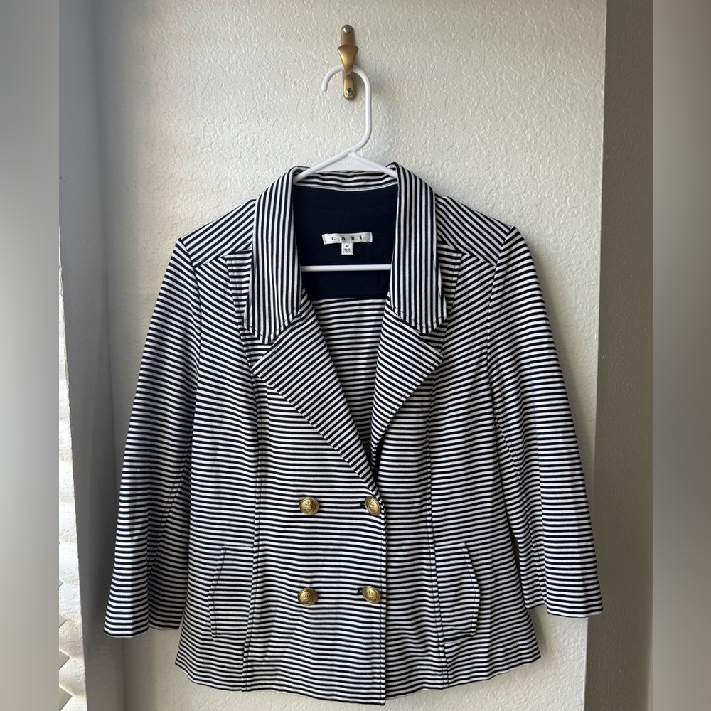 CABI NAUTICAL DOUBLE BREASTED JACKET SIZE MEDIUM EUC